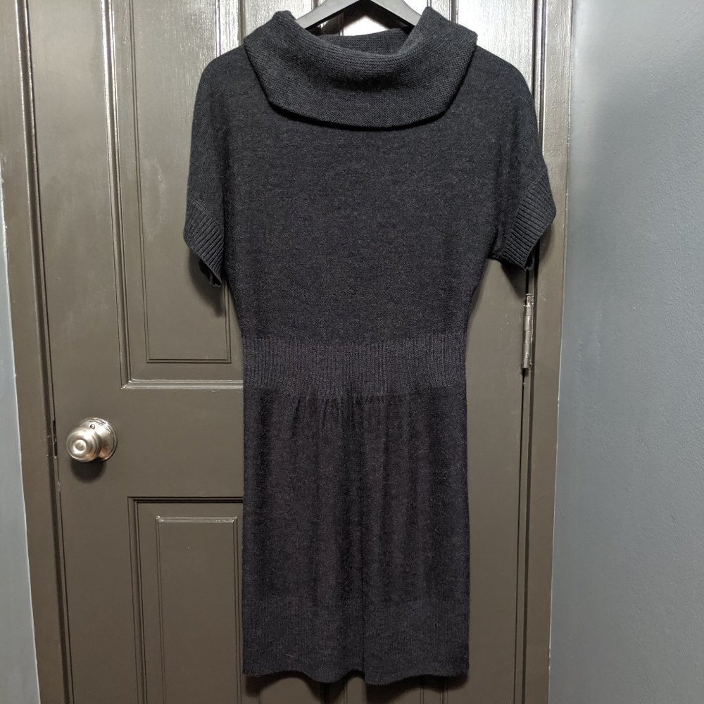 LOFT Charcoal Gray Wool Sweater Dress